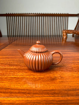 yixing teapot handmade with da hong pao clay